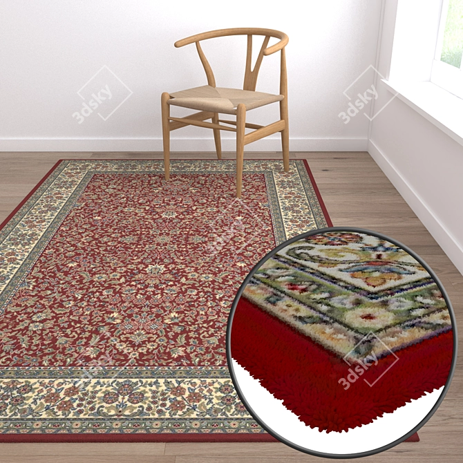 High-Quality Carpet Set: 3 Varieties 3D model image 5