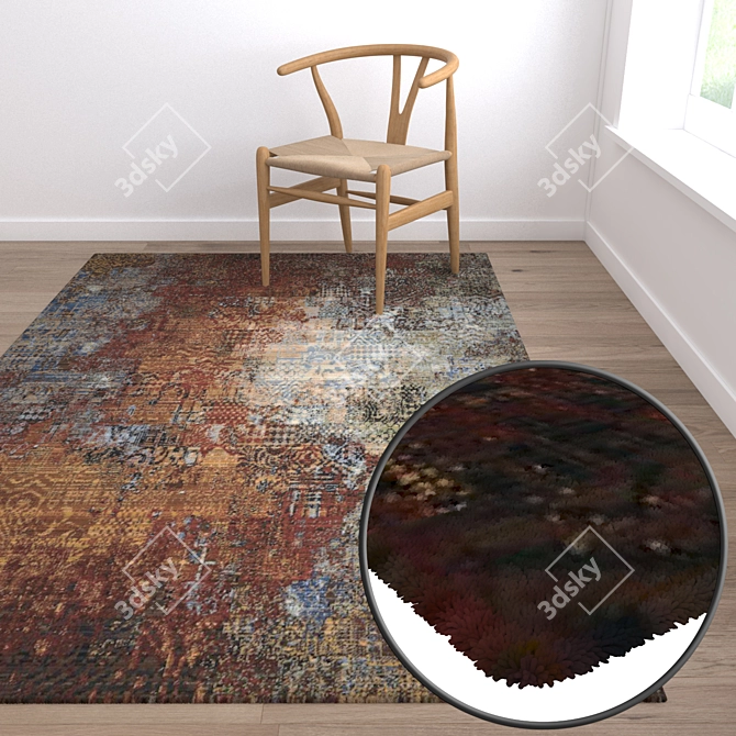 Luxury Carpet Set: High-Quality Textures for Close-up and Wide-angle Shots 3D model image 5