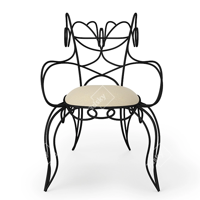 Luxurious Ceccotti Ram Armchair: Elegant Design & Superior Comfort 3D model image 2