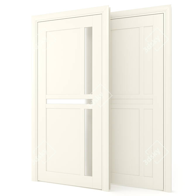 Modern Ivory Door: Tecnho 3D model image 1