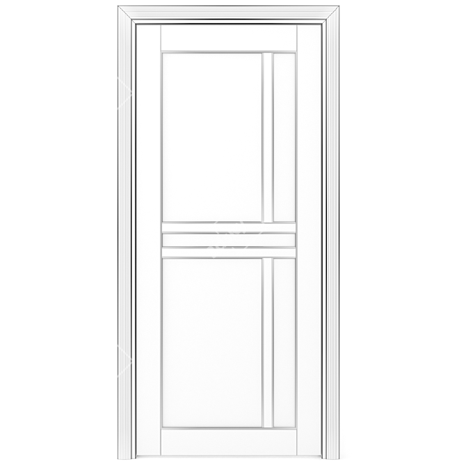 Modern Ivory Door: Tecnho 3D model image 3