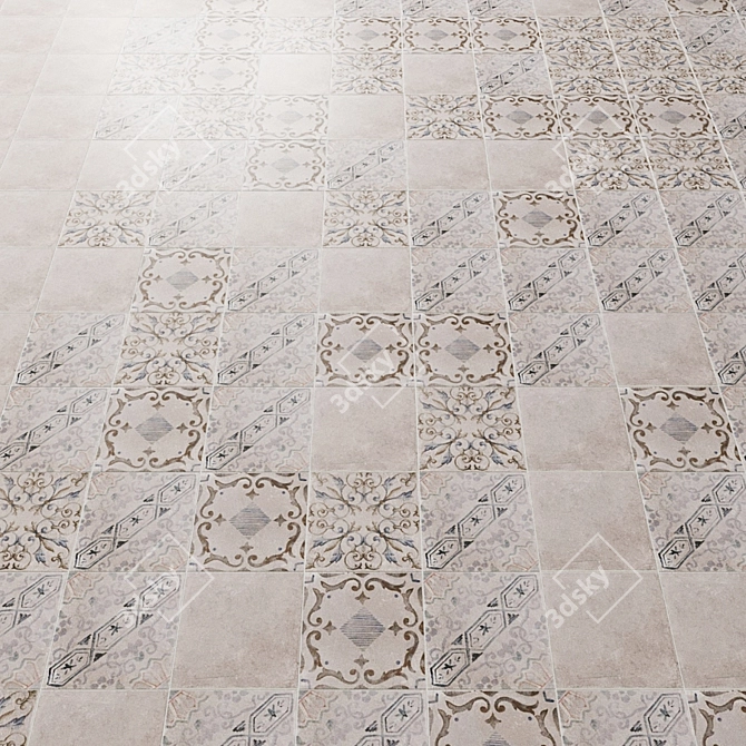 Dual Gres Antigua Floor Tile 3D model image 2