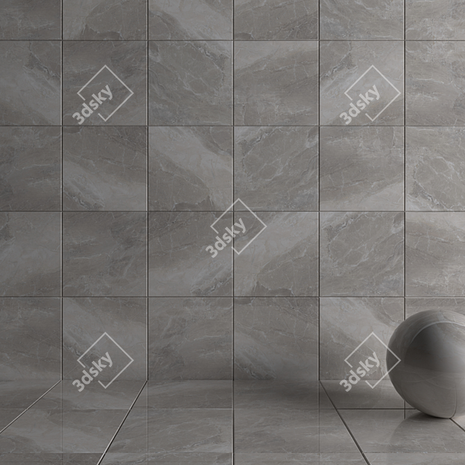 Alpin Sand Wall Tiles - Multi-Texture, 60x60 cm 3D model image 3