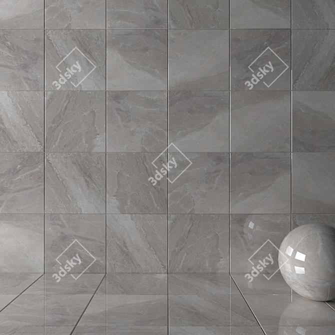 Alpin Sand Wall Tiles: Multi-Texture 60x60cm 3D model image 2