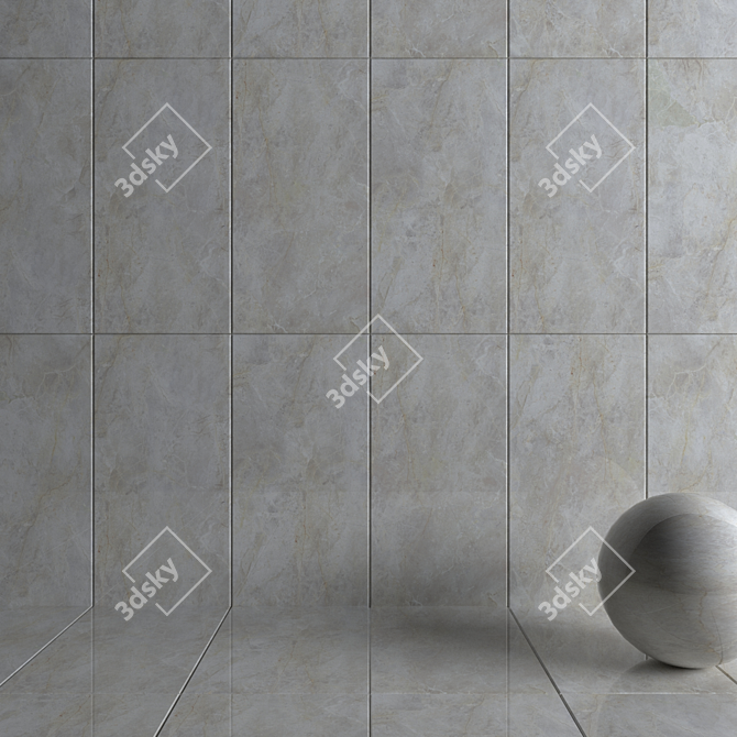 Amazon Bone Wall Tiles - Stunning Multi-textured Design 3D model image 3