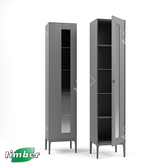 Title: Modena Showcase Cabinet - Stylish Storage Solution 3D model image 1