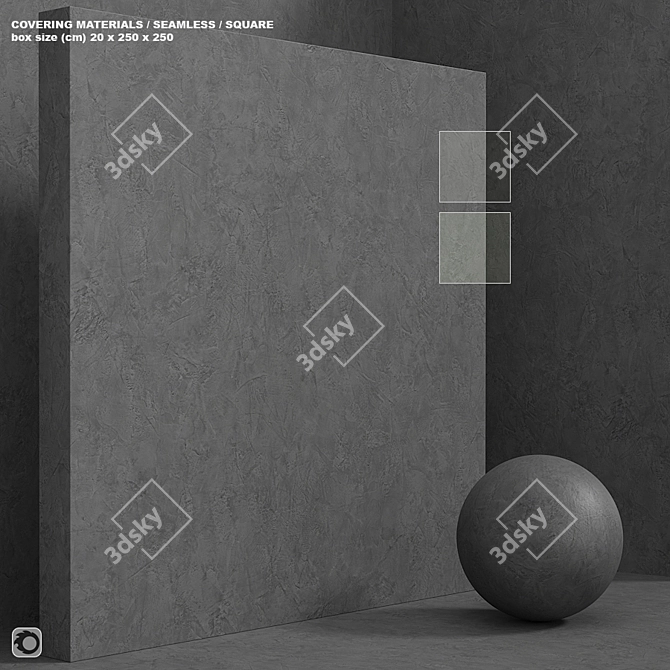 Title: Seamless Concrete Plaster Set 3D model image 1