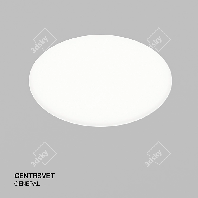 Sleek Rondo T Ceiling Light 3D model image 2