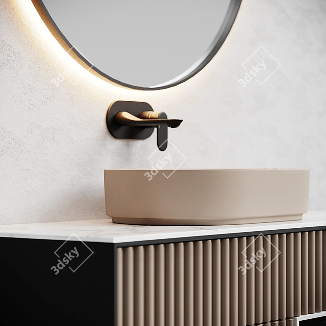 Contemporary Oval Washbasin - Shui Comfort 3D model image 2