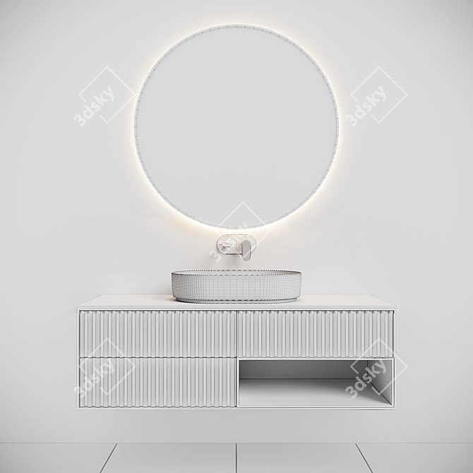 Contemporary Oval Washbasin - Shui Comfort 3D model image 3