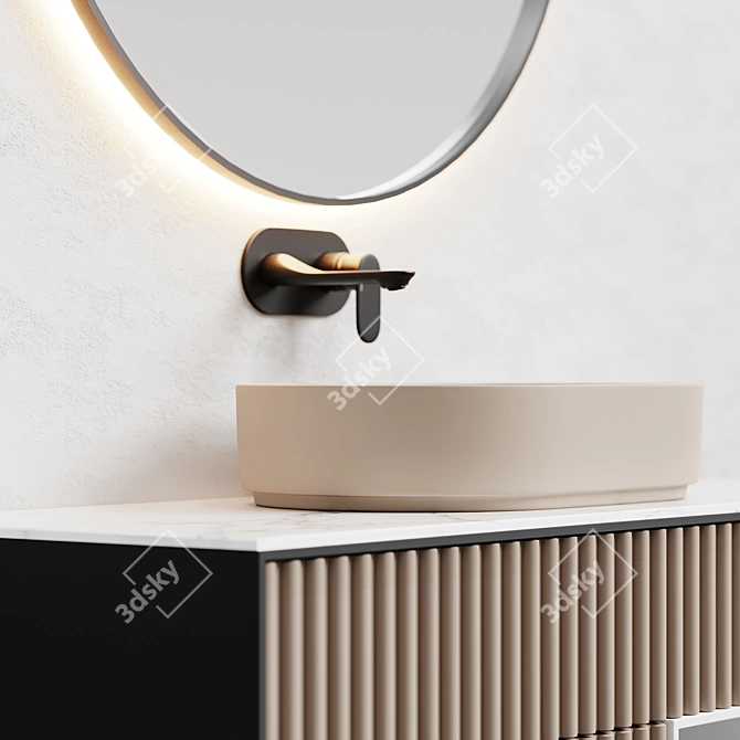 Contemporary Oval Washbasin - Shui Comfort 3D model image 6