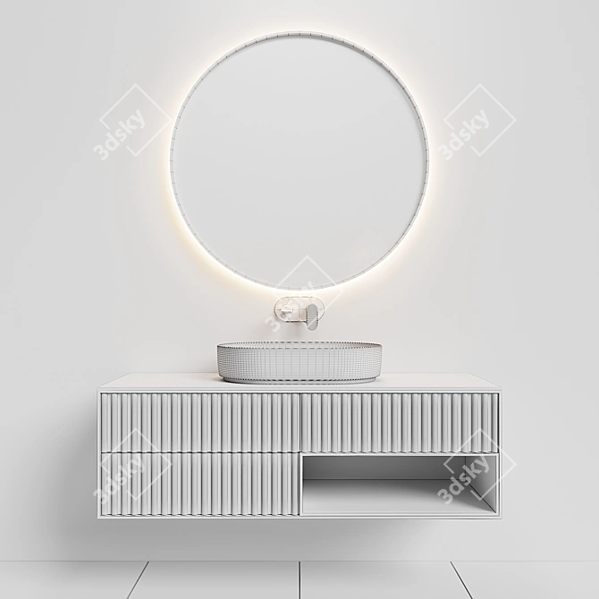 Contemporary Oval Washbasin - Shui Comfort 3D model image 7