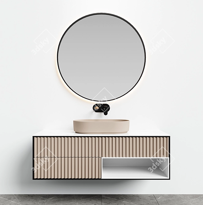 Contemporary Oval Washbasin - Shui Comfort 3D model image 11