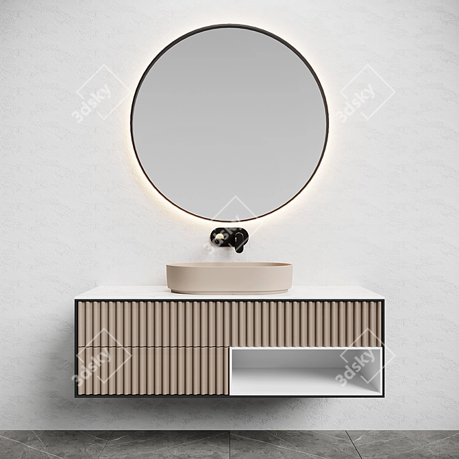 Contemporary Oval Washbasin - Shui Comfort 3D model image 15