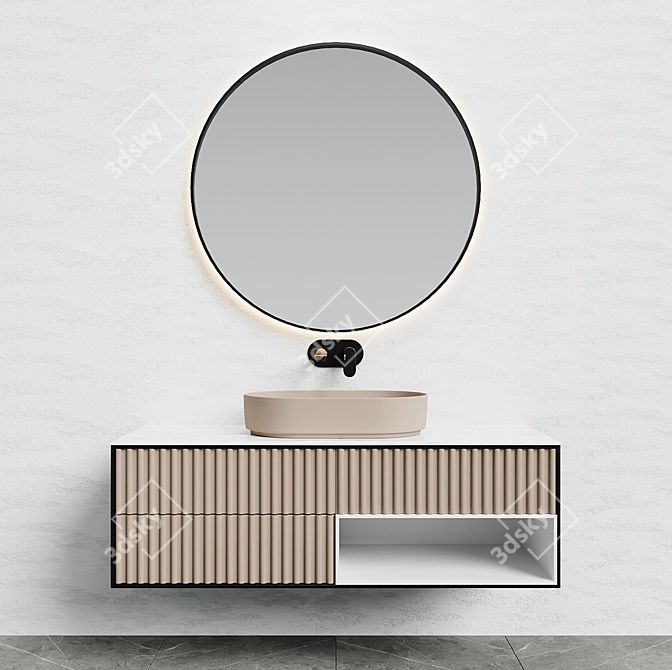 Contemporary Oval Washbasin - Shui Comfort 3D model image 17