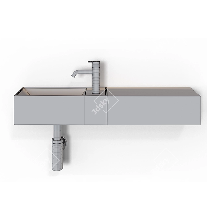 Inbani FACETT | Compact Cubic Sink 3D model image 7