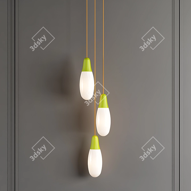 Elegant Ciulifruli Pendant Light 3D model image 1