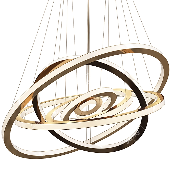 Salo Lunar Pendant Light 3D model image 1