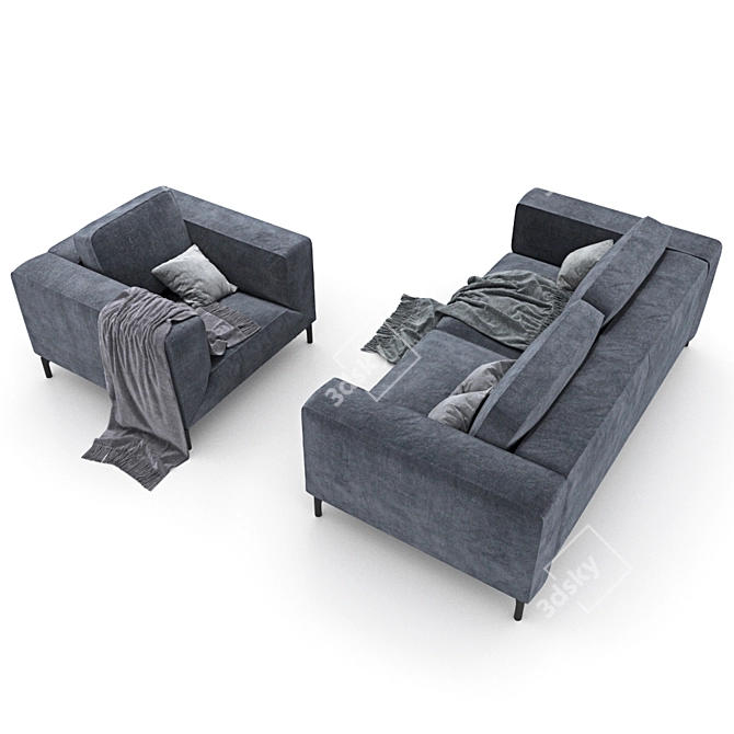 Luxury Modern Sofa - Natuzzi Golf 3D model image 3