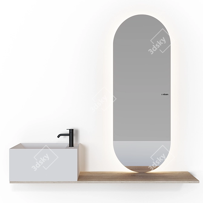 Facett Compact Basin Set | Modern Design 3D model image 1