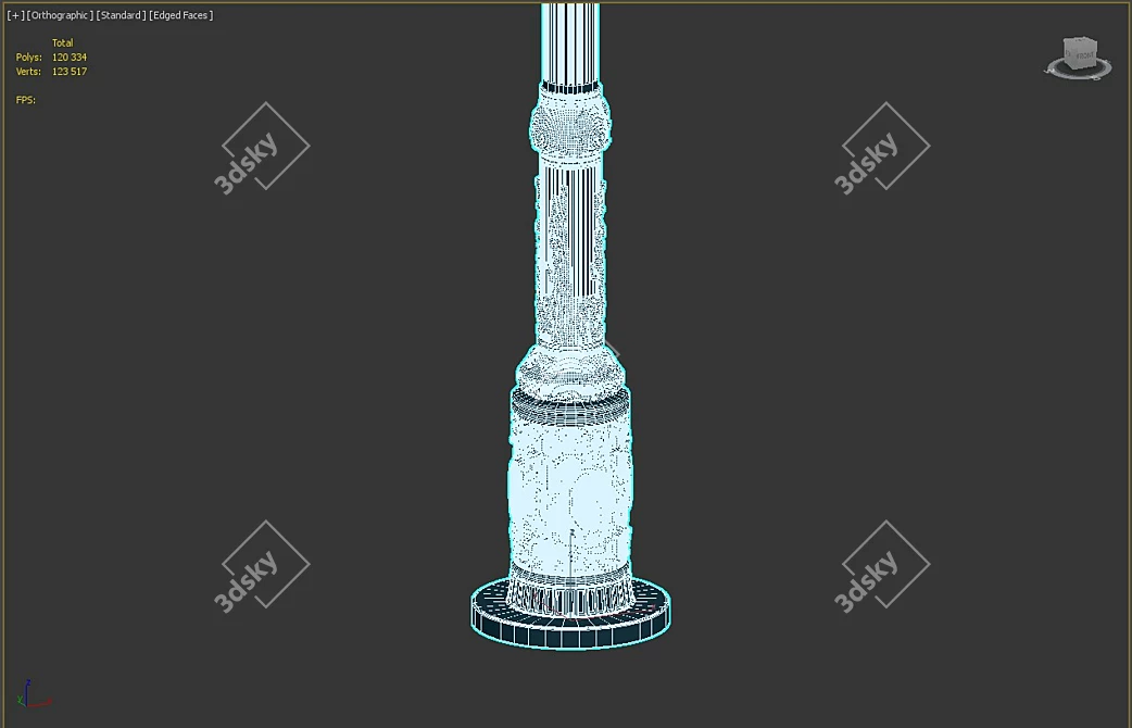 Gothic Black Lantern 3D model image 2