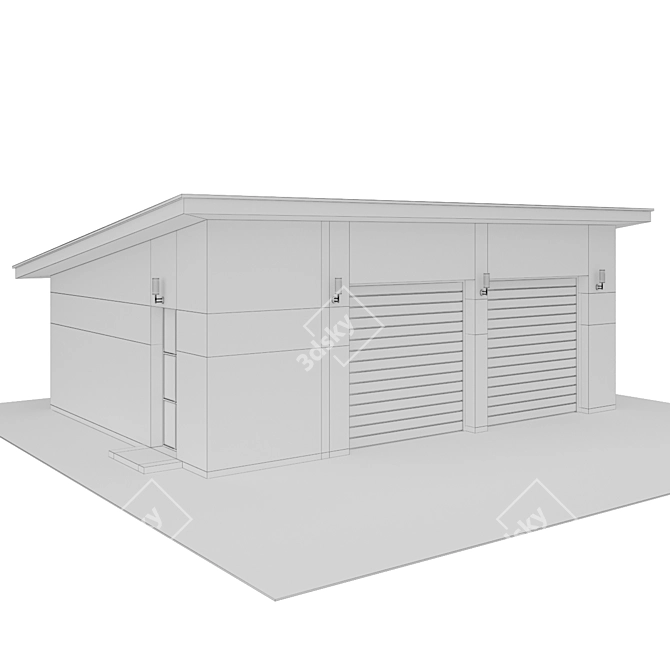 Spacious Double Car Garage - Lowpoly, 2k Textures 3D model image 5