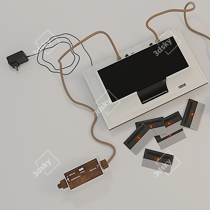 Vintage Magnavox Odyssey Gaming Console 3D model image 3