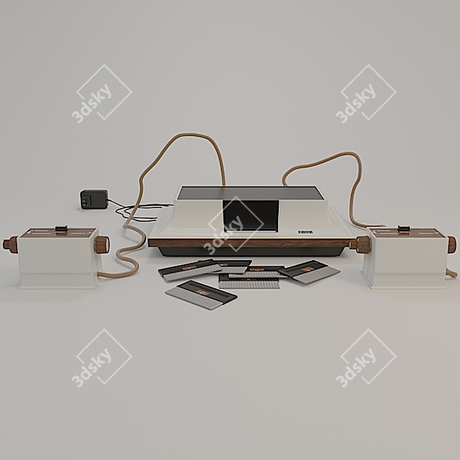 Vintage Magnavox Odyssey Gaming Console 3D model image 5