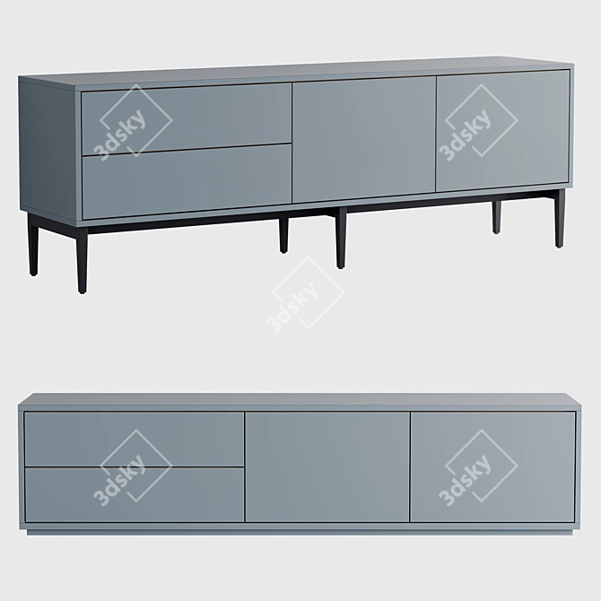 Versatile Pixel Cabinet Chest 3D model image 1