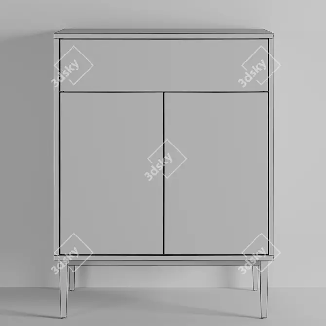 Customizable Pixel Cabinet Chest 3D model image 2