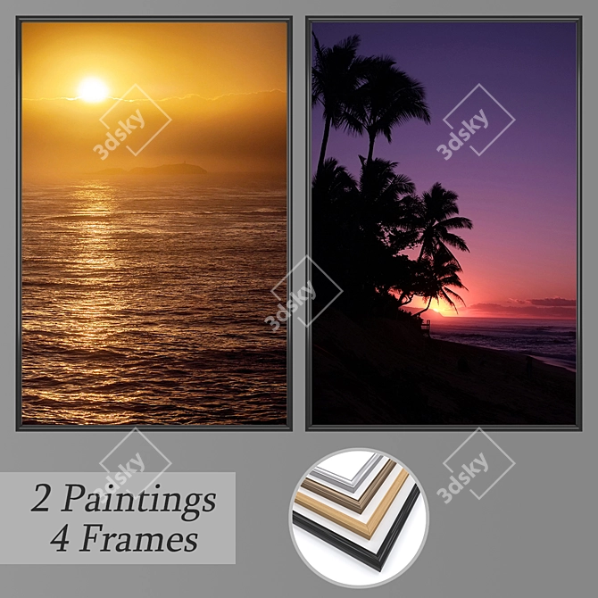 Modern Wall Art Set  No.791 3D model image 1