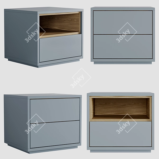 Modular Pixel Cabinet with Color Options 3D model image 1