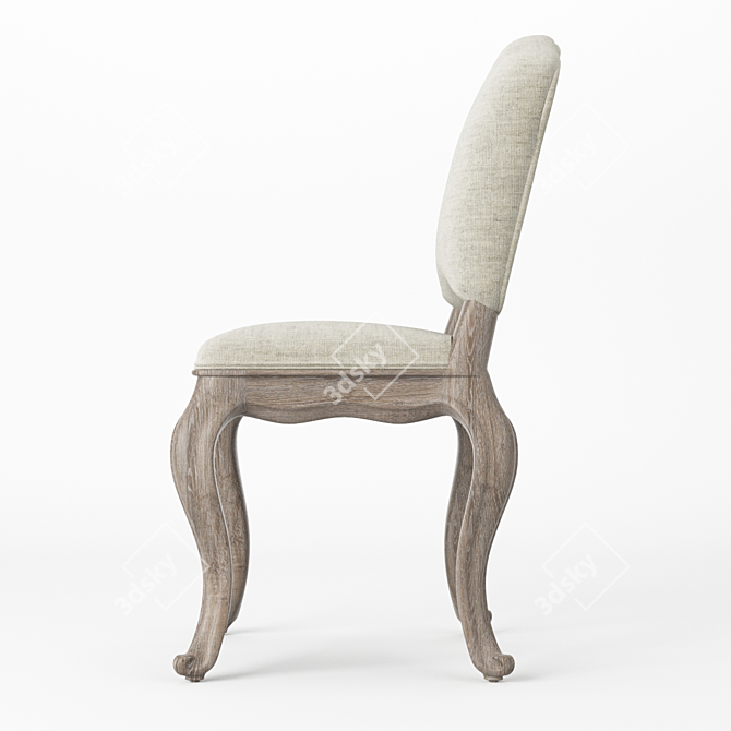 Elegant Classic Chair 3D model image 2