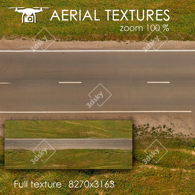 Aerial Land Texture: Road 284 3D model image 1