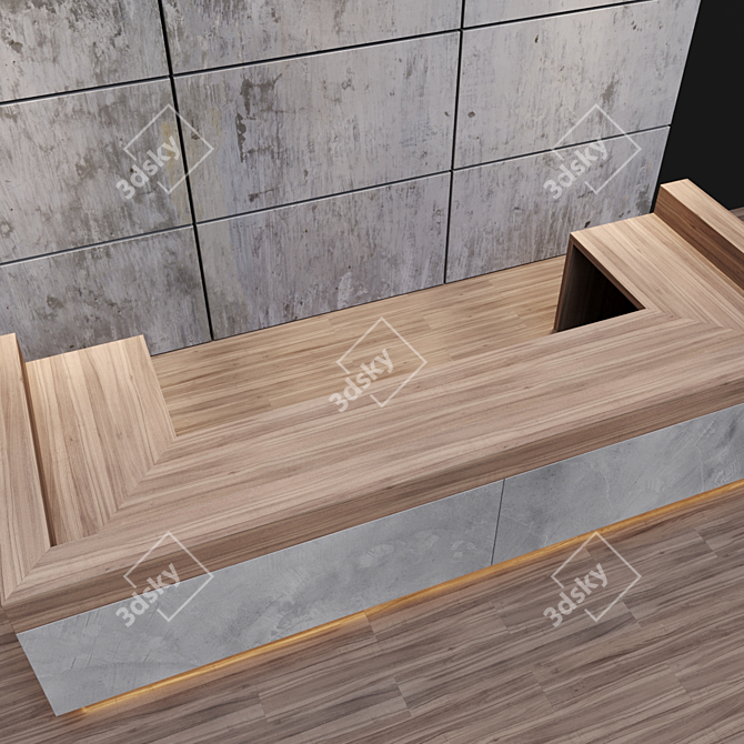 Modern Reception Desk 3D model image 5