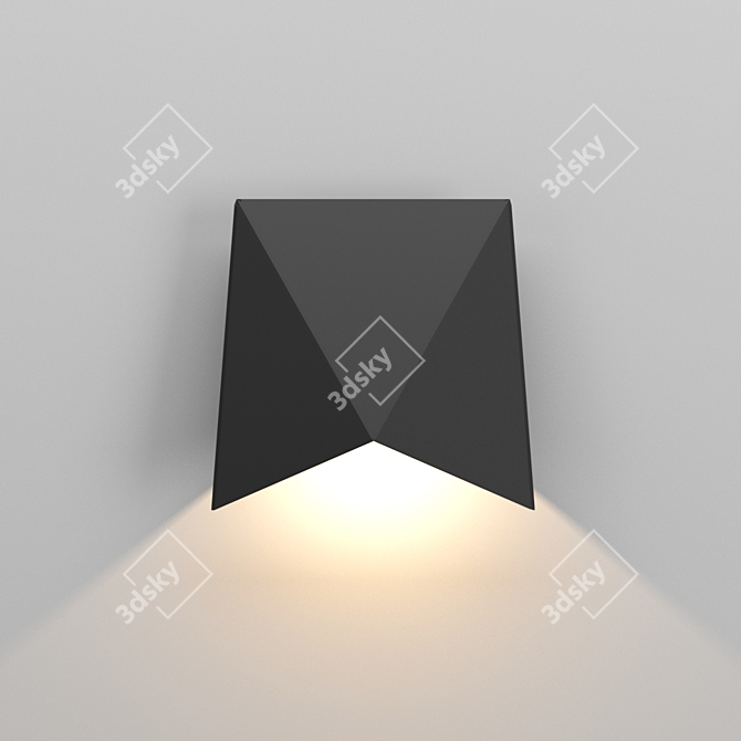 Triax LED Wall Light - 750Lm, 8W Power 3D model image 1