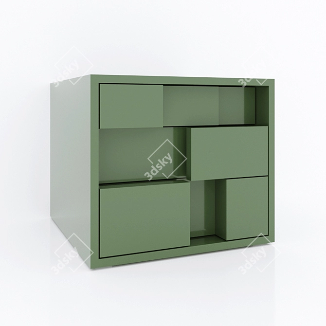 Sleek 4-Drawer Manhattan Set 3D model image 4