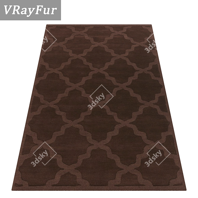 Luxury Rug Set: High-Quality Textures - 3 Variations 3D model image 2