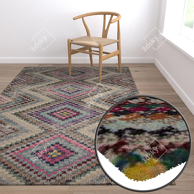 High-Quality Carpets Set 3D model image 5