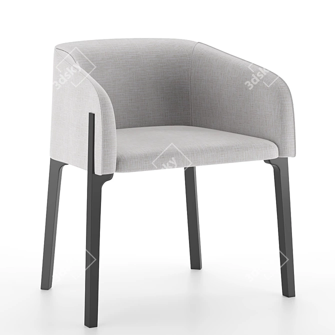 Elegant Chesto Dining Chair 3D model image 1