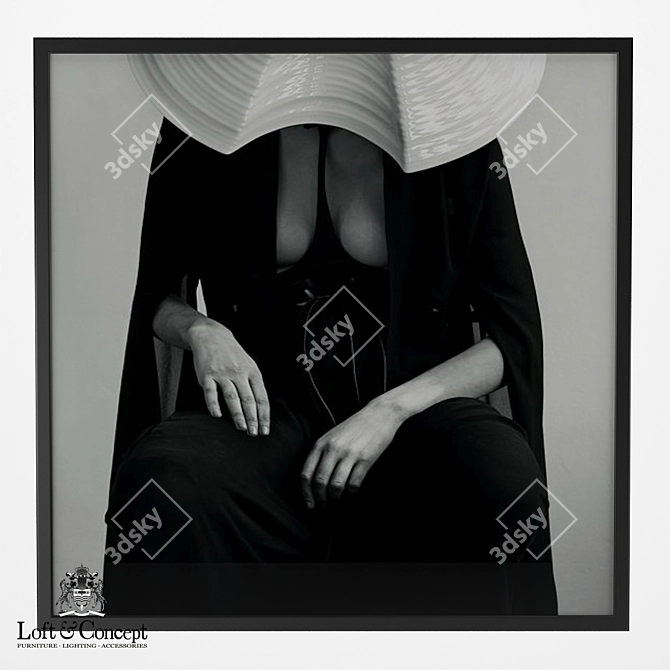 Loft Concept Poster: Black and White Nun II 3D model image 1