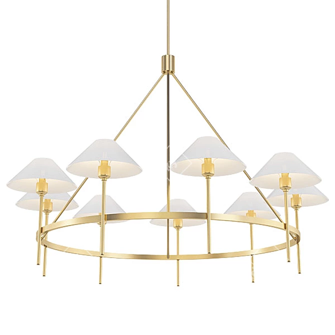 Modern Glass Chandeliers Collection 3D model image 5