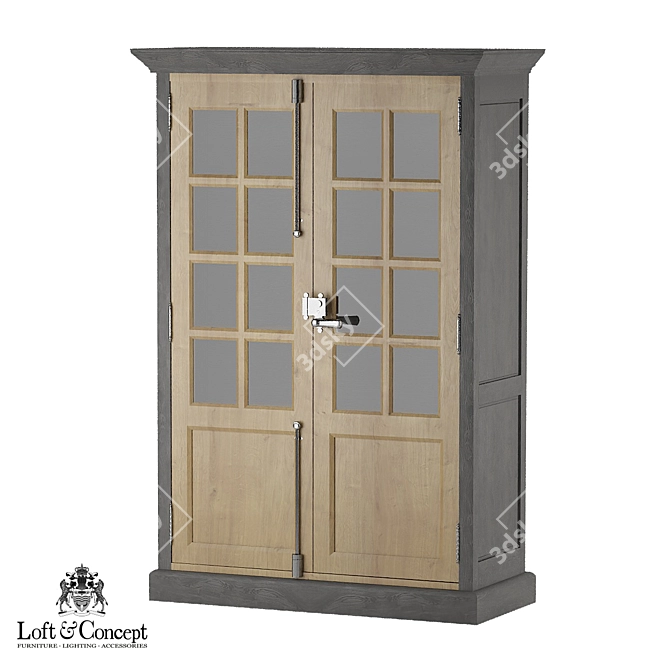 Modern Loft Buffet Cabinet 3D model image 1