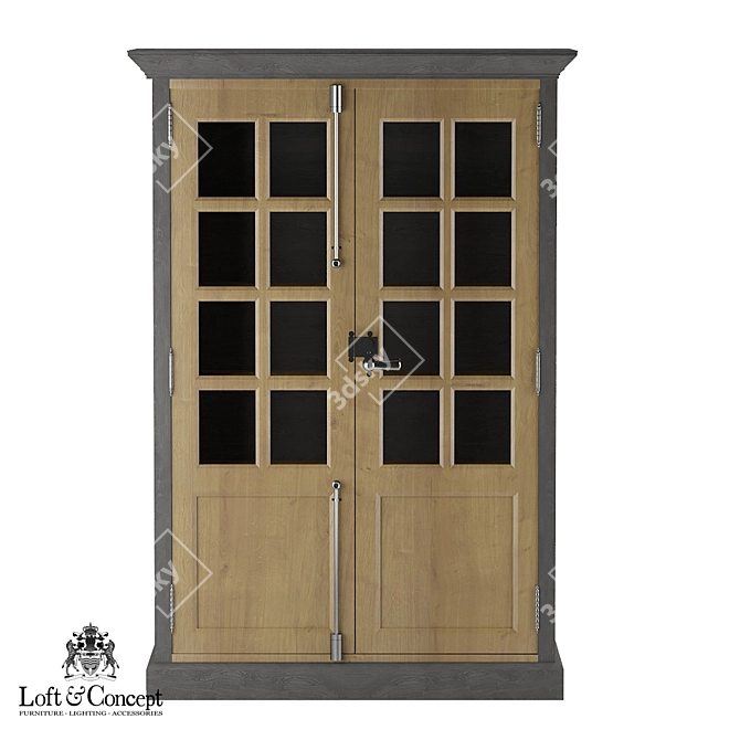 Modern Loft Buffet Cabinet 3D model image 2