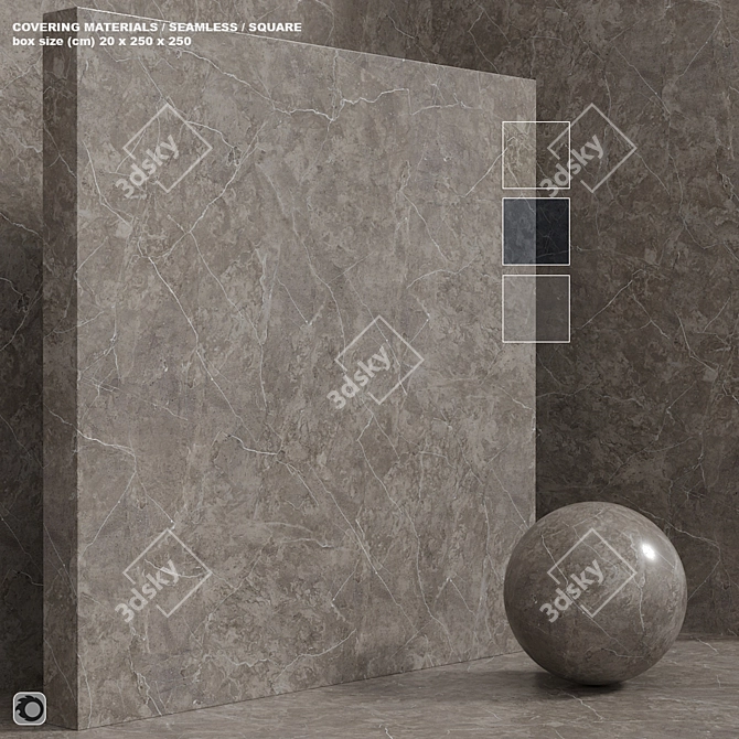 Seamless Stone Marble Set 157 3D model image 1