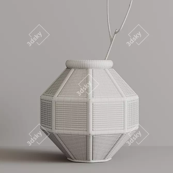 Elegant Ceramic Vase 3D model image 2