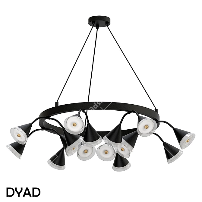 Minimalist LED Pendant Light 3D model image 1