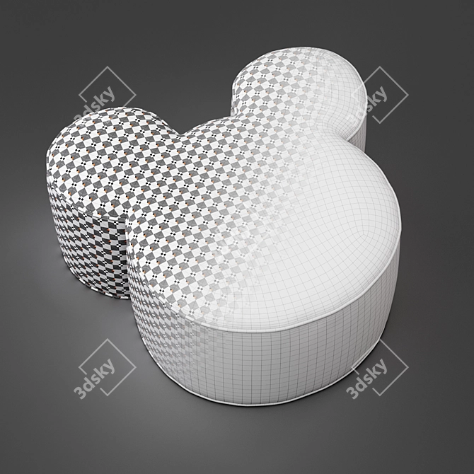 Whimsical Mickey Mouse Ottoman - Perfect for Disney Fans! 3D model image 5