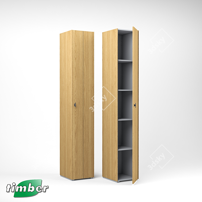 Modern Modena Timber Cabinet by Timber-Mebel 3D model image 1