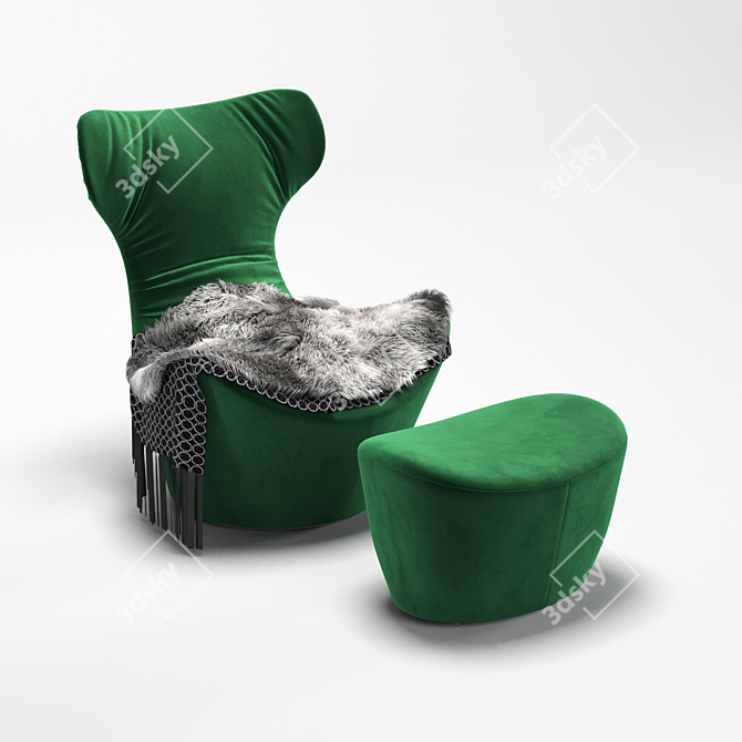 B&B Italia Grande Papilio - Modern Luxury Lounge Chair 3D model image 1